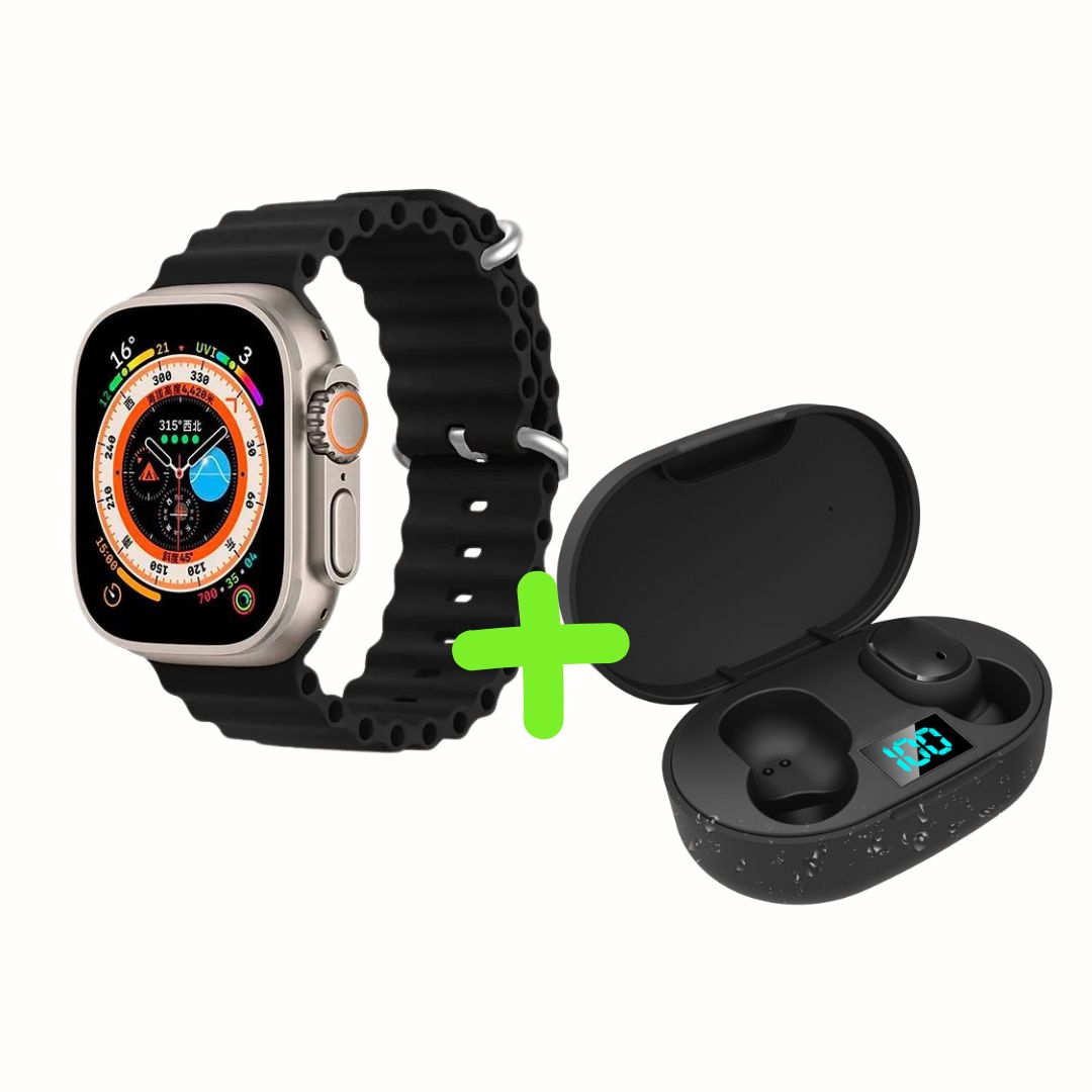 Reloj Smart Watch S9 Ultra con 3 Correas + Auriculares E6S